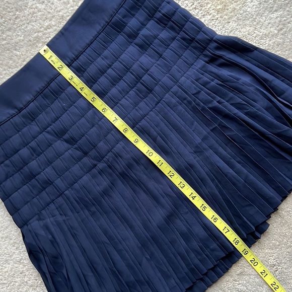 J. Crew Navy Pleated Skirt - Picture 6 of 11